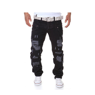Straight Leg Pants, Great Thread work Design. Get your Goth On Dude!