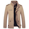 Men's jacket Standing Collar Long Sleeve Cotton / Acrylic
