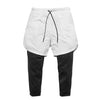 Men's double length 2 in one fitness shorts