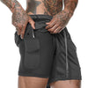Men's  2 in 1  double-deck Quick Drying Compression Jogging Shorts