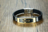 Gold Tone Cross Cuff Bracelet. Rust Resistant