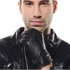 Men Genuine Leather Gloves Luxury Deerskin With Cashmere Lining