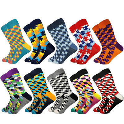 10 Pairs Plaid  Socks