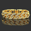 Men's two tone gold plated bracelet. Complete that  Hip Hop look